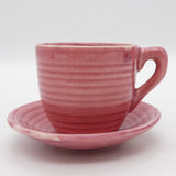 English-made - Pink Bands - Children's Tea-for-Two Tea Set