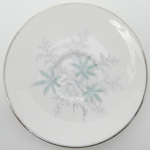 Tuscan - Green and Grey Fern Leaves - Saucer