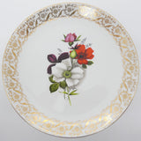 British Anchor - Red and White Roses with Filigree Rim - Footed Cake Plate