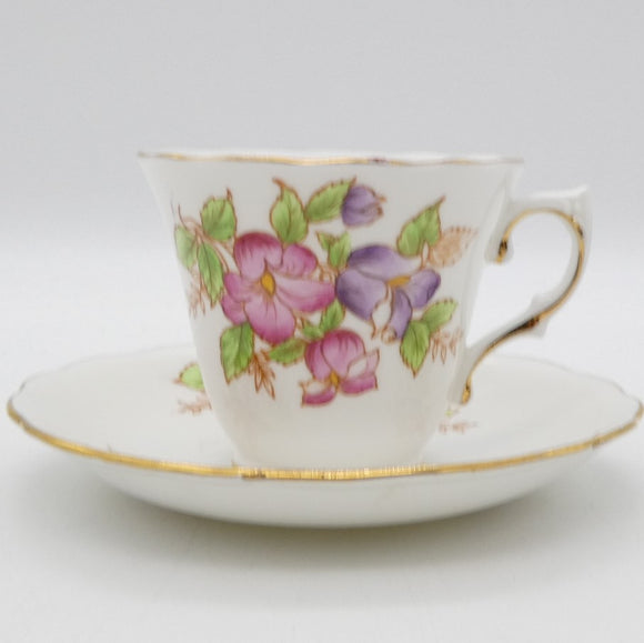 Colclough - Pink and Purple Flowers, 6631 - Duo