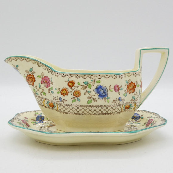 Spode - Audley - Gravy Boat and Underplate