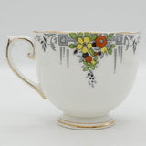 Roslyn - Red and Yellow Flowers with Grey Pattern - Trio
