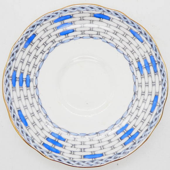 Royal Stafford - 1967 Blue and White Basket Weave - Saucer