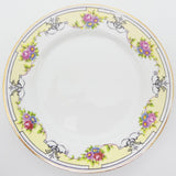 Phoenix - 5398 Floral Garland on Yellow Band - Side Plate